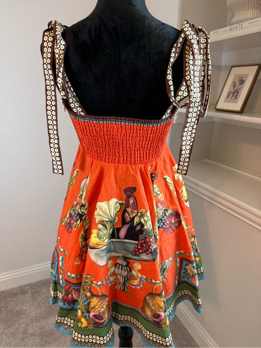 Alémais Orange Rocco Mini Sundress with Multicolor Print - Picture 11 of 16